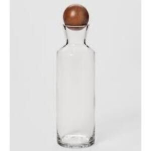 Project 62 Glass Wine Alcohol Decanter With Wooden Ball Stopper